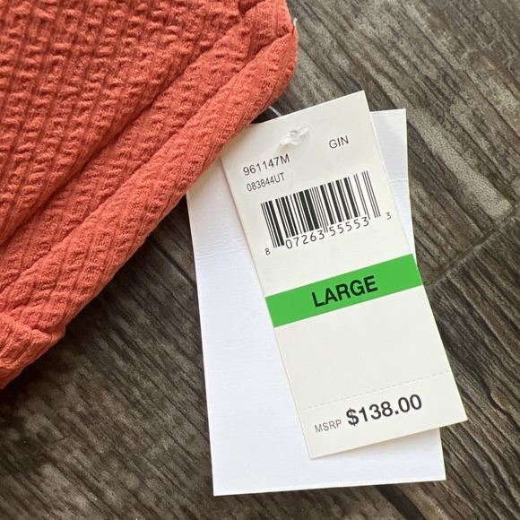 BECCA PUCKER UP CANICE CUTOUT RIBBED ONE PIECE SWIMSUIT Size Large L‎ - Picture 2 of 6